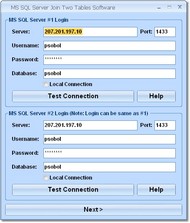 MS SQL Server Join Two Tables Software screenshot